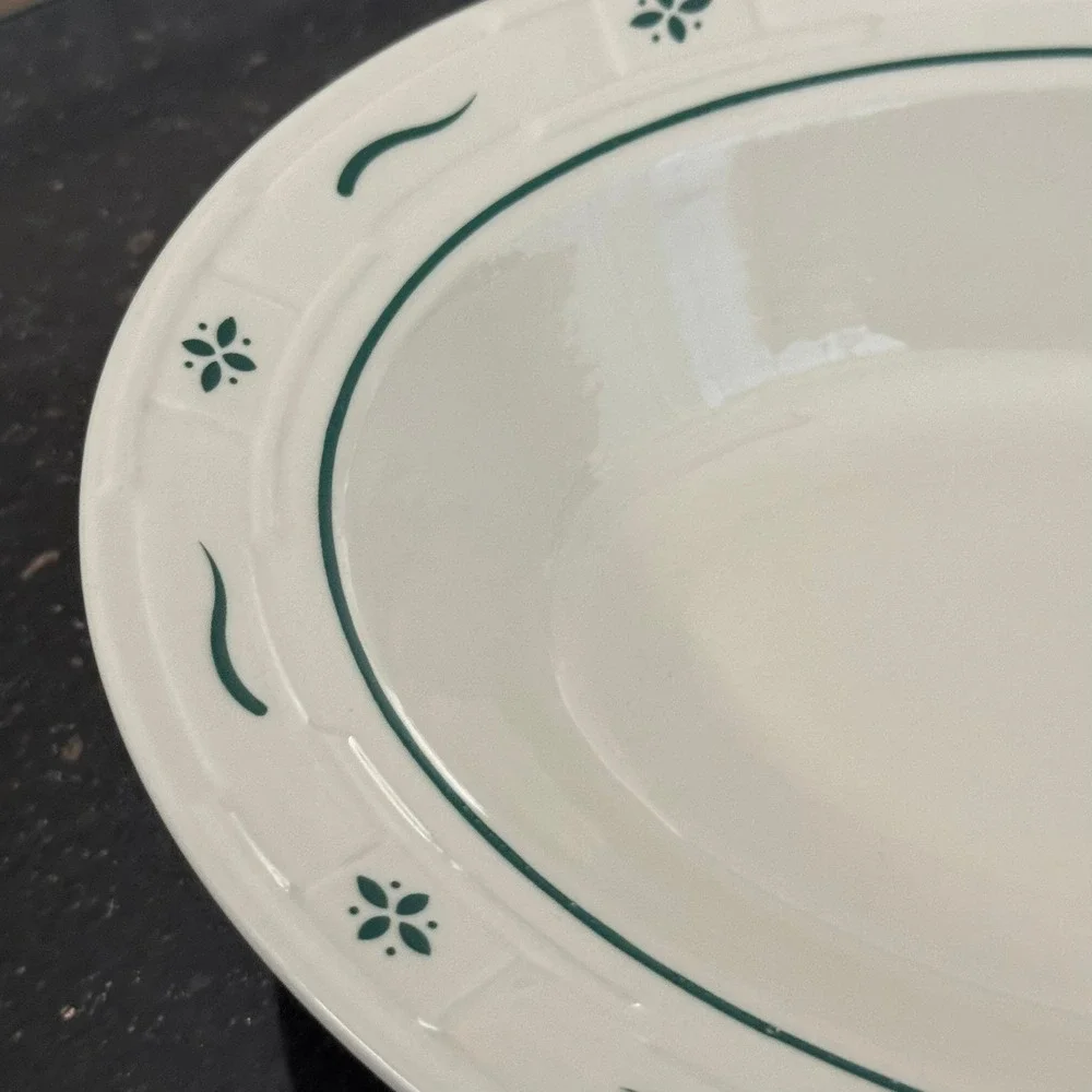 Longaberger Pottery‎ Woven Traditions Oval Serving Bowl Oven Safe